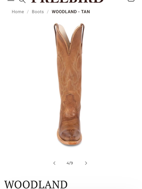 freebird Shoes - freebird tan embroidered leather Western boot